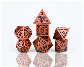 Illusory Metal Dice Set - Copper - Rollespilsterninger - Sirius Dice